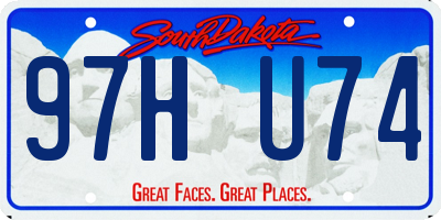 SD license plate 97HU74