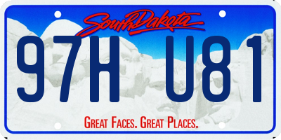 SD license plate 97HU81