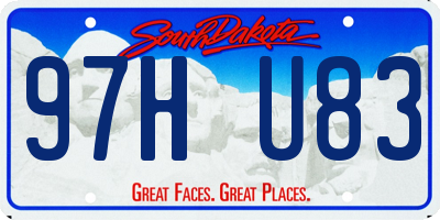SD license plate 97HU83