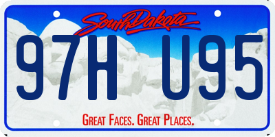 SD license plate 97HU95