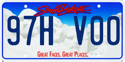 SD license plate 97HV00