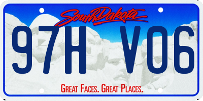 SD license plate 97HV06