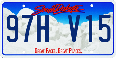 SD license plate 97HV15