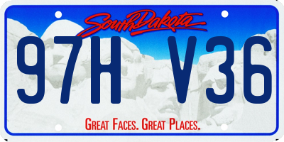 SD license plate 97HV36