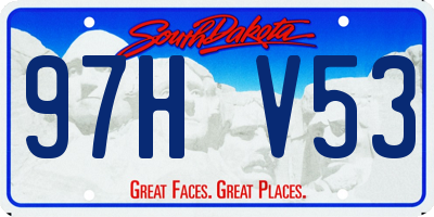 SD license plate 97HV53
