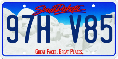 SD license plate 97HV85