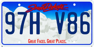 SD license plate 97HV86