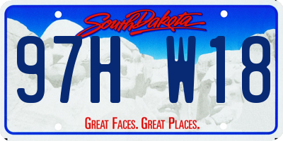 SD license plate 97HW18