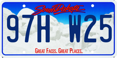 SD license plate 97HW25