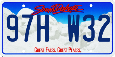 SD license plate 97HW32