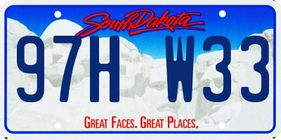 SD license plate 97HW33