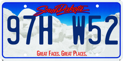 SD license plate 97HW52