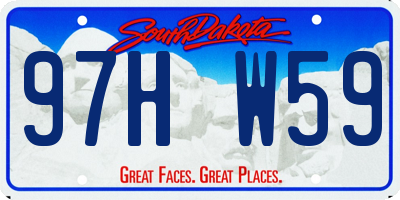 SD license plate 97HW59
