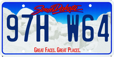SD license plate 97HW64