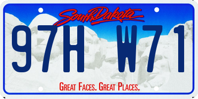 SD license plate 97HW71