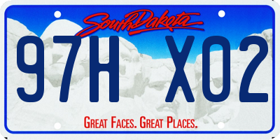 SD license plate 97HX02