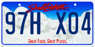 SD license plate 97HX04