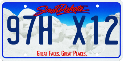 SD license plate 97HX12