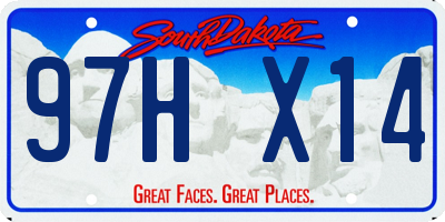 SD license plate 97HX14