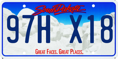 SD license plate 97HX18