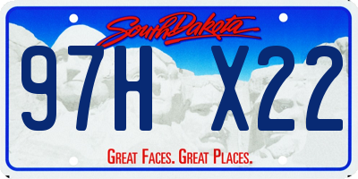 SD license plate 97HX22