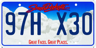 SD license plate 97HX30