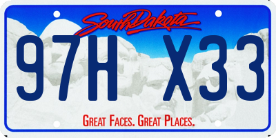 SD license plate 97HX33