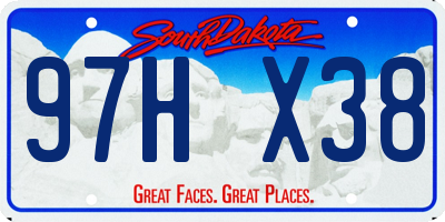 SD license plate 97HX38