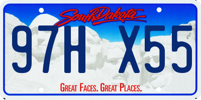 SD license plate 97HX55