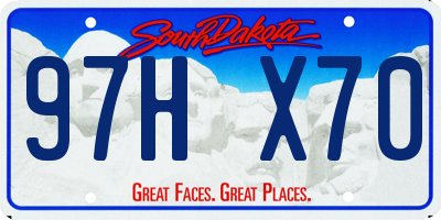 SD license plate 97HX70