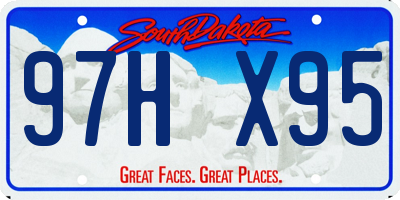 SD license plate 97HX95