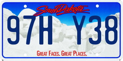 SD license plate 97HY38