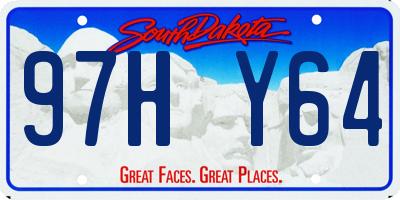 SD license plate 97HY64
