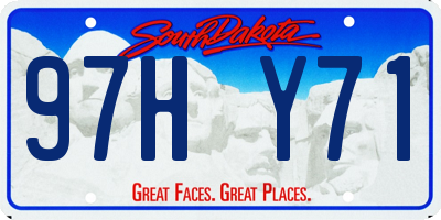 SD license plate 97HY71