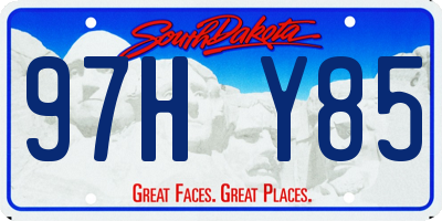 SD license plate 97HY85
