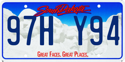 SD license plate 97HY94