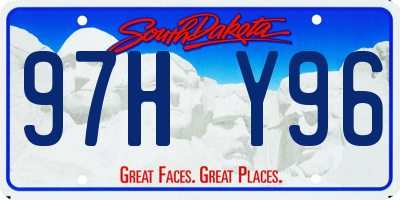 SD license plate 97HY96
