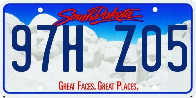 SD license plate 97HZ05