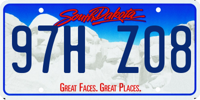 SD license plate 97HZ08