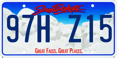 SD license plate 97HZ15