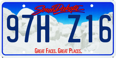 SD license plate 97HZ16