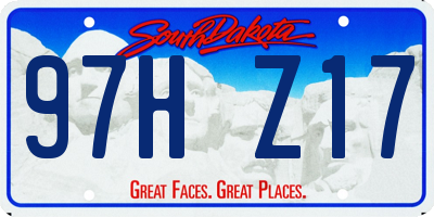 SD license plate 97HZ17