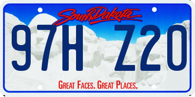 SD license plate 97HZ20