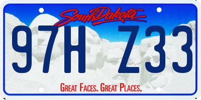 SD license plate 97HZ33