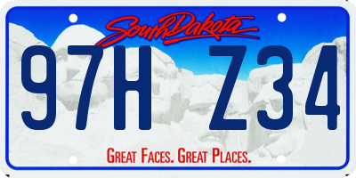 SD license plate 97HZ34