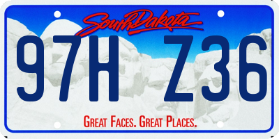 SD license plate 97HZ36