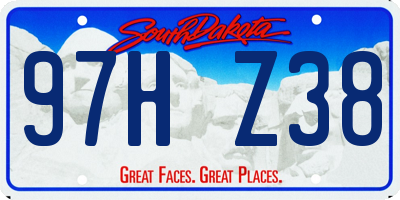 SD license plate 97HZ38