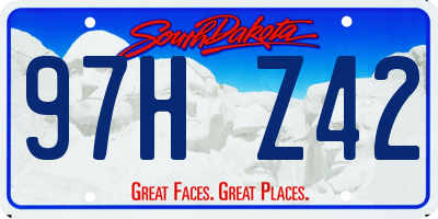 SD license plate 97HZ42