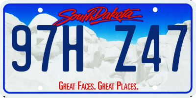 SD license plate 97HZ47