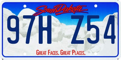 SD license plate 97HZ54